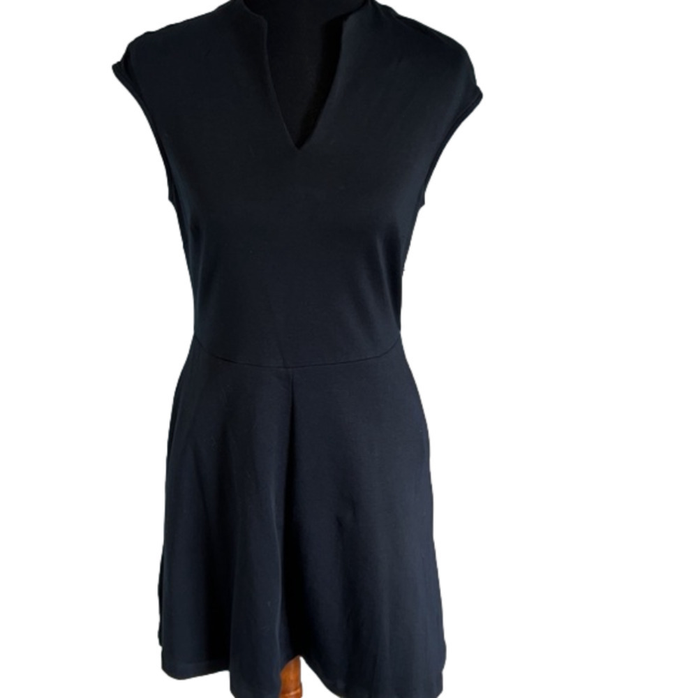 Black cotton dress with pockets Women’s size small NY&Co
